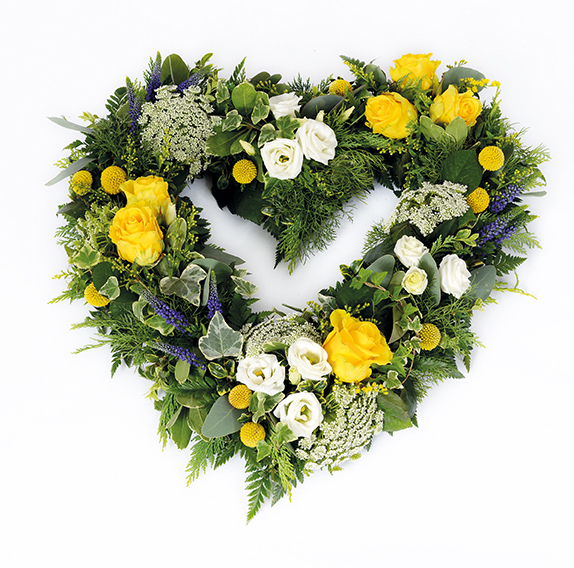 Special tributes - Open heart wreath